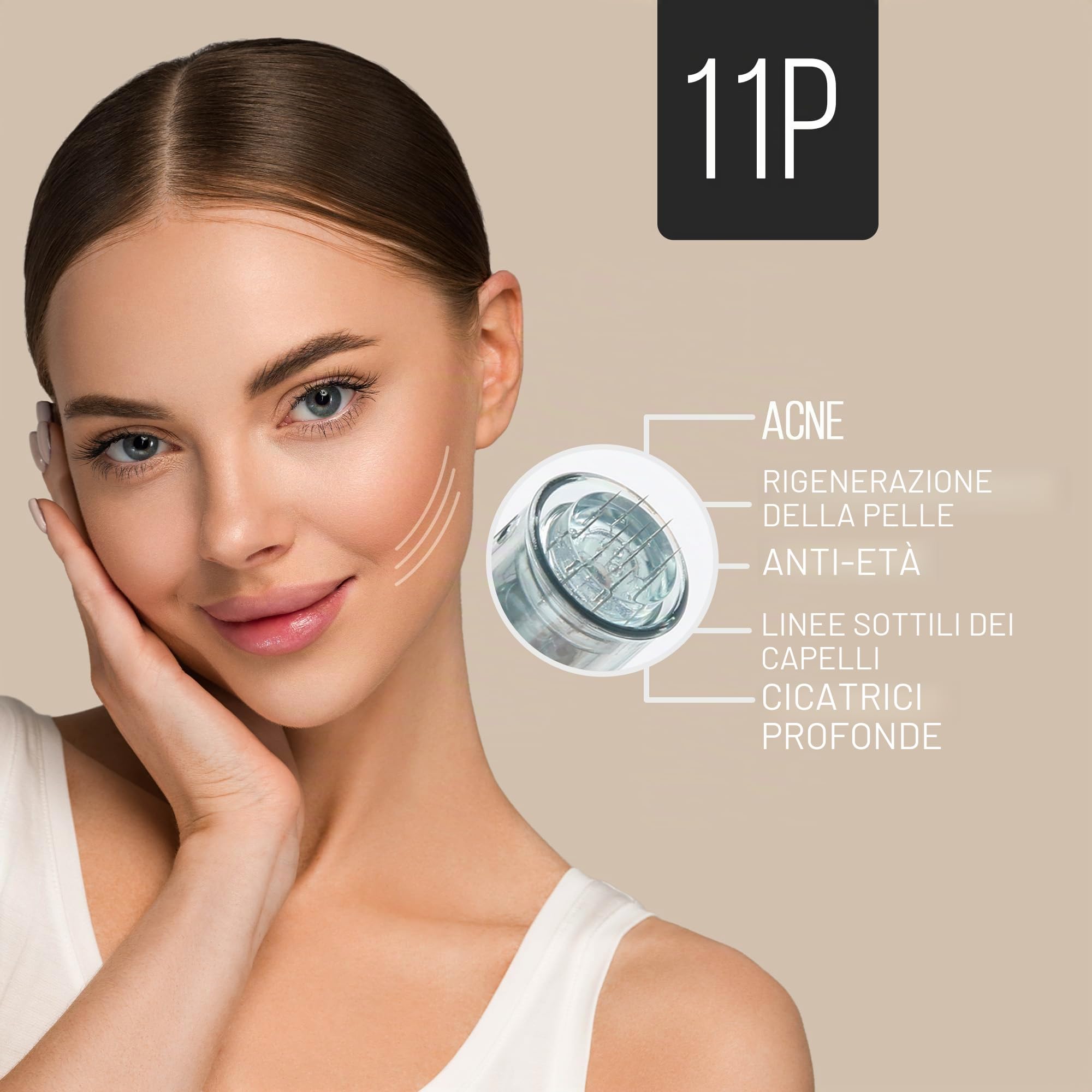 Cartuccia da 11 pin per Dermapen M8 e A6S | Confezione da 10 | Compatibile solo con Dr. Pen | Ago in acciaio chirurgico | Per il ripristino di capelli e pelle, miglioramento di cicatrici