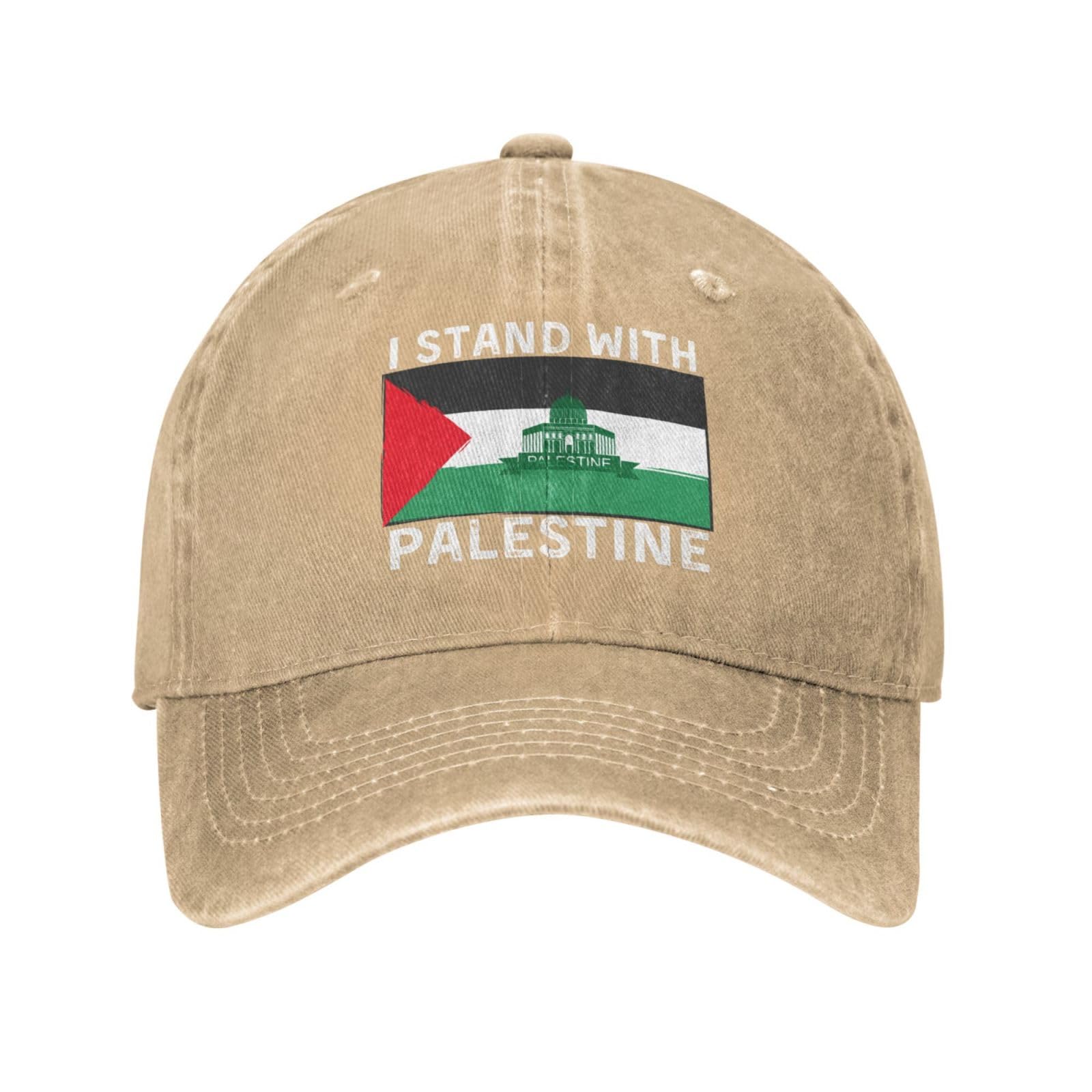 Melbrakin Unisex Natural I Stand With Palestine Hat Free Palestine Baseball Cap