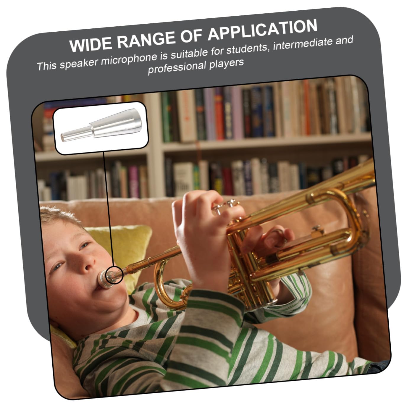 Hemobllo Embouchure pour Corne en Laiton Argenté Facile à Nettoyer Surface Lisse, Accessoire pour Musiciens Professionnels et Étudiants