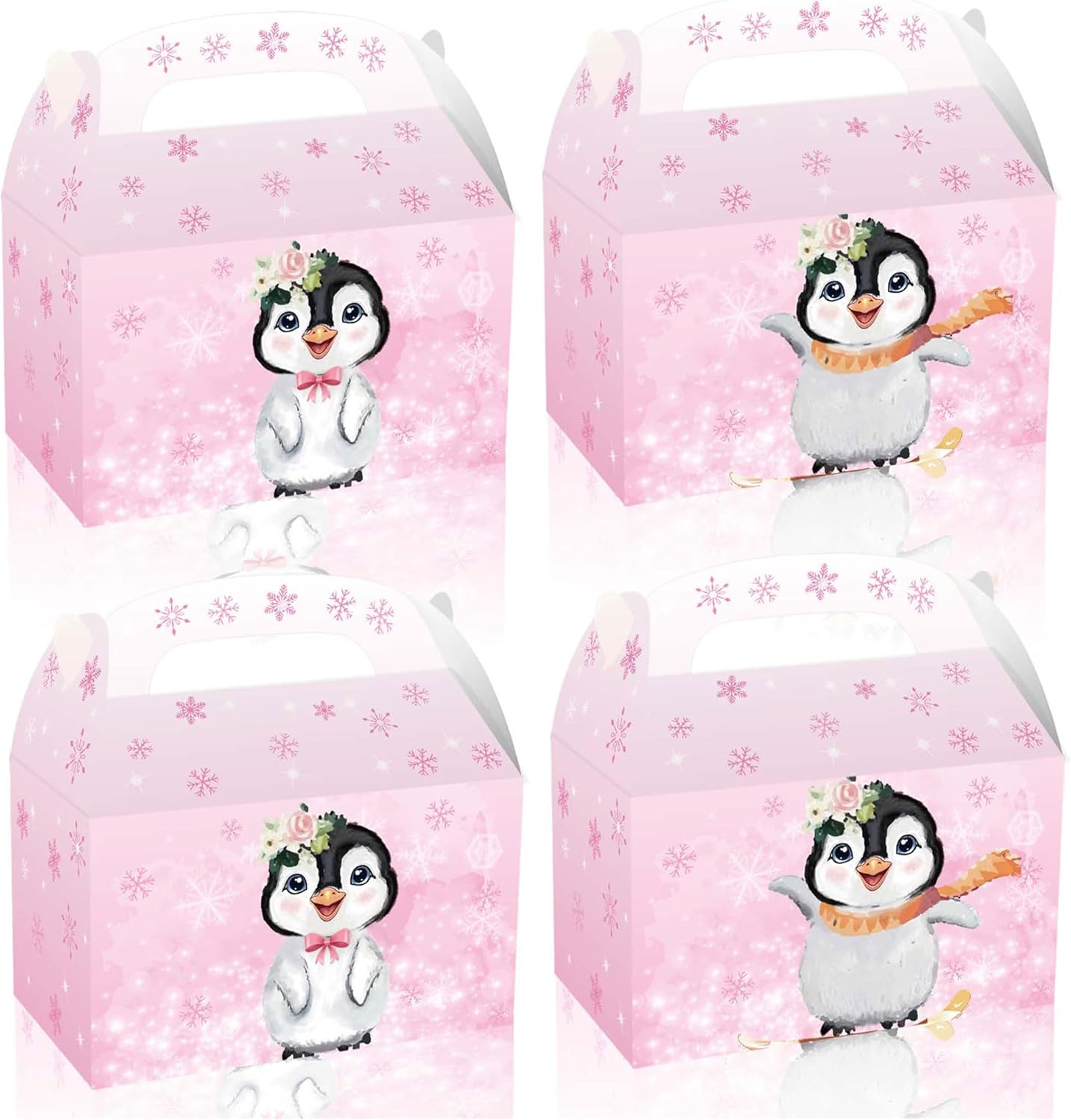 JeVenis 12 PCS Penguin Party Favor Bags Treat Bags Candy