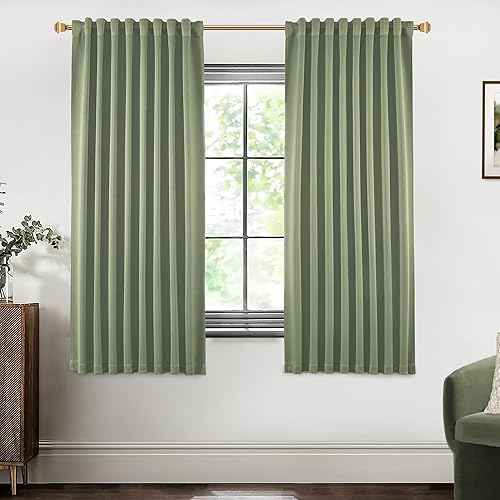 Miniatura 96 de SHINELAND Cortinas opacas de 102 pulgadas para sala de estar, cortinas opacas con pestaña trasera de 102 pulgadas de largo para dormitorio, Crema
