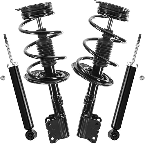 Miniatura 51 de Detroit Axle - Amortiguadores para BMW 328i 325i 128i 135i 335i 330i 335d 335is (sin Sport Susp.) 2 puntales delanteros completos con muelle