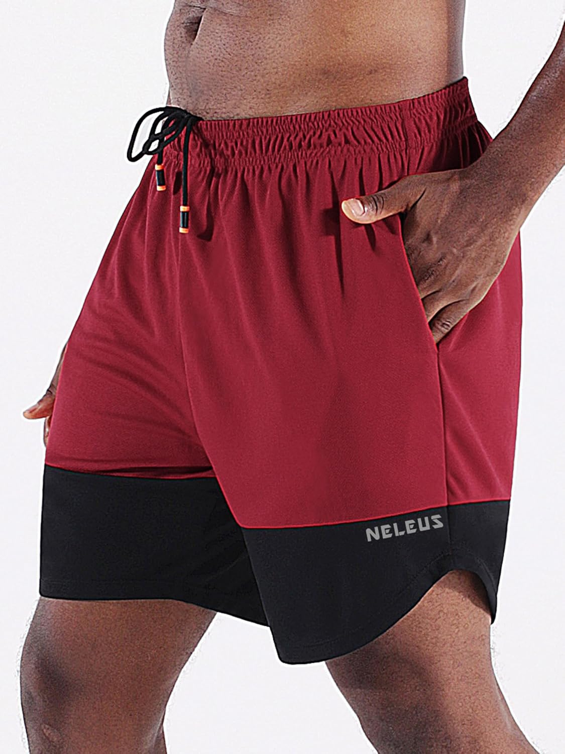 NELEUS Men's 2 in 1 Running Shorts with Liner,Dry Fit Workout Shorts with Pockets - Image 7