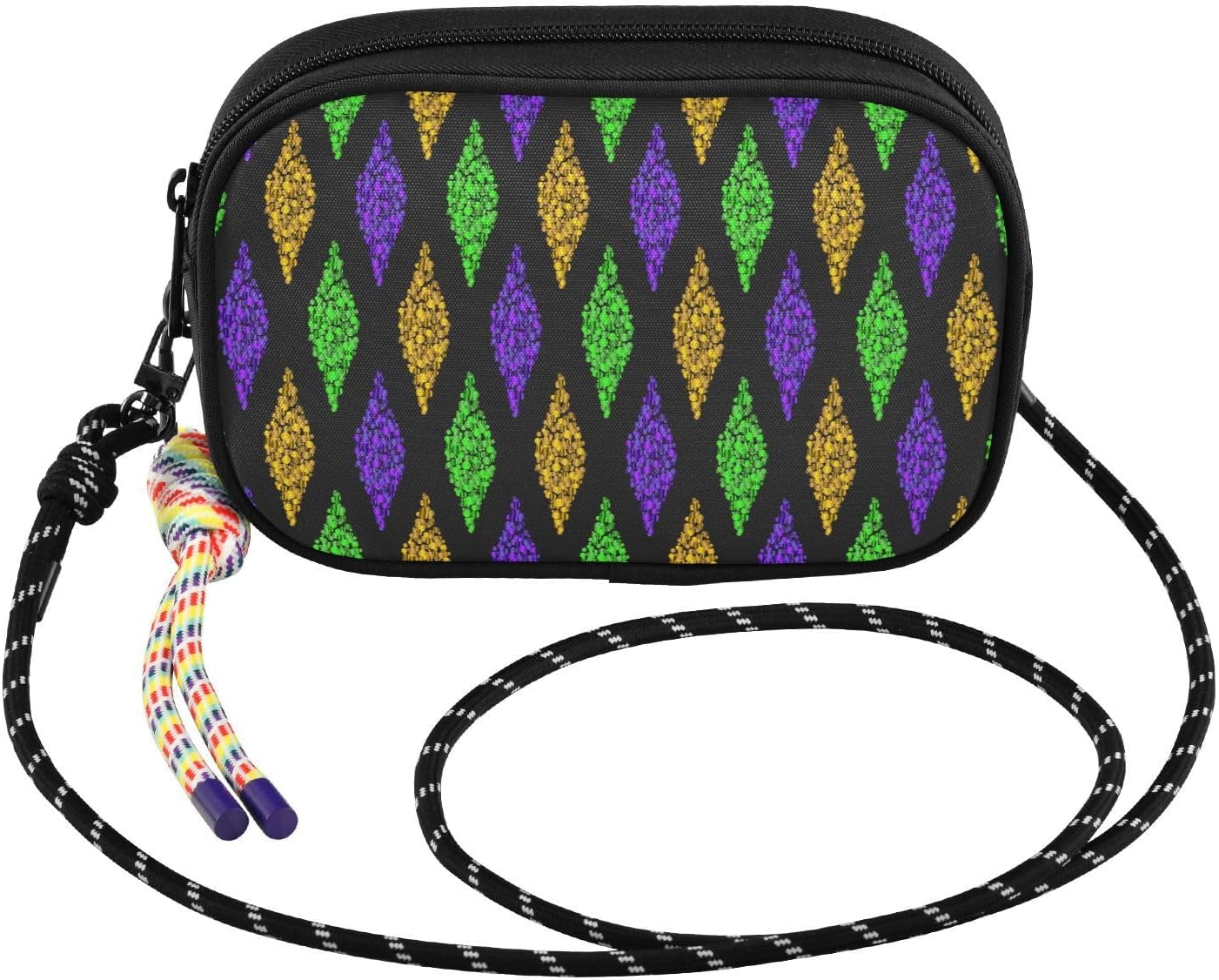 Mardi Gras Crossbody Bags for Women and Men Small Cross Body Purse Shoulder Handbags Travel Purses - Image 4