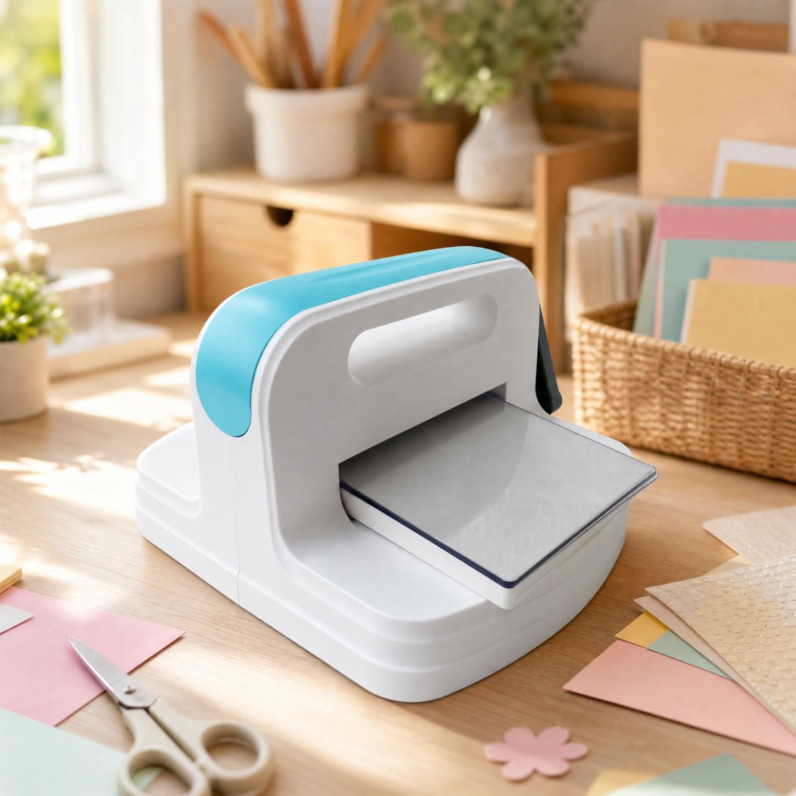 Machine Décpe Gaufrage Papier à Manivelle Compacte pr Amateurs Loisirs Créatifs, Projs Bricolage DIY, Activités En,