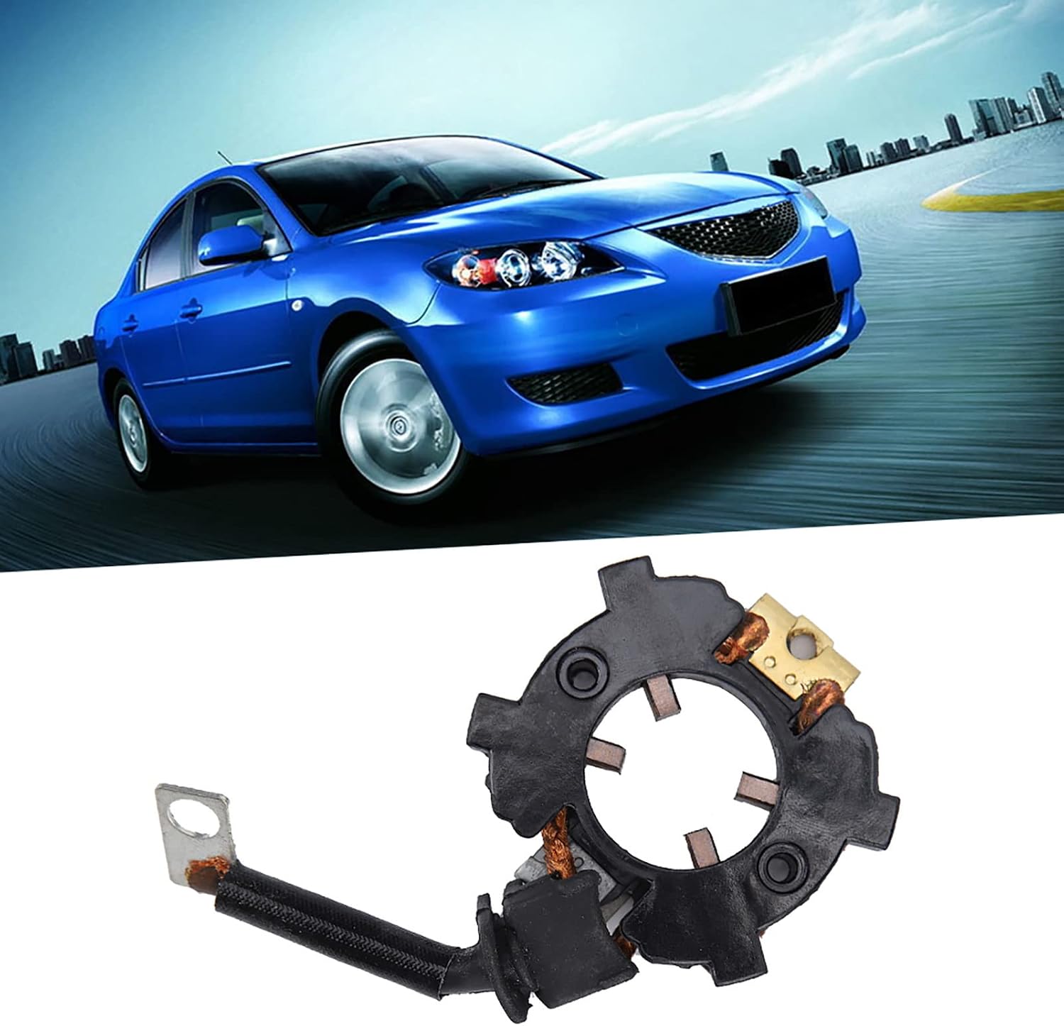 Starter Motor Brush,Starter Brush Holder Assembly Car Starter Carbon Brush Holder Fit for 6