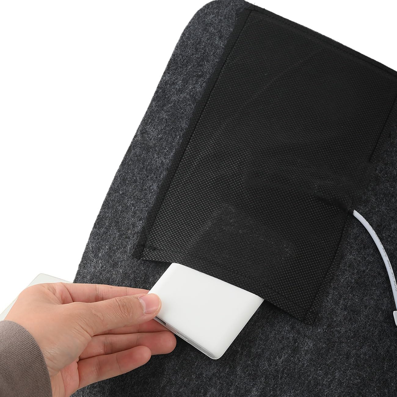 ideoon Beheizbares Sitzkissen mit Rückenteil, Akku: Mobile Sitzkissen für Zuhause, Auto & Büro, 3 Stufen Wärme, ergonomische Sitzauflage, 45 x 135 cm