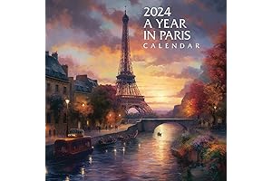 2024 A Year In Paris Illustrated Wall Calendar