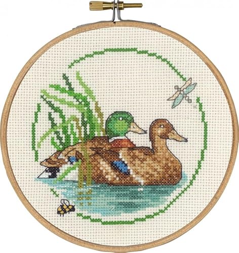 Permin Mallards Counted Cross Stitch Kit, 15cm x 15cm