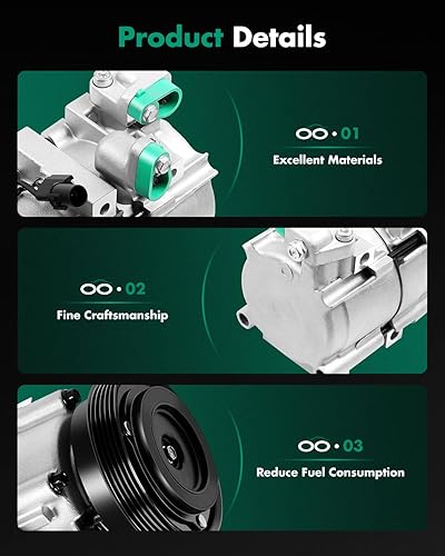 Miniatura 6 de SCITOO Bomba de compresor de CA para Hyundai Santa Fe 2.4L 01-06 para Hyundai Sonata 2.4L 99-05 para Kia Magentis 2.4L 01-06 para Kia Optima 2.4L