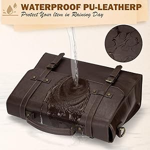 RAINSMORE Borsa Porta PC 17.3 Pollici Borsa Lavoro Uomo Pelle PU Borsa  Computer Impermeabile Borsa Tracolla Valigetta Documenti Uomo Caff� : Amazon.it:  Informatica