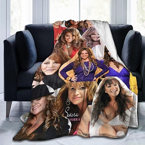 Manta Jenni Singer Rivera de franela suave para sofá, dormitorio, decoración del hogar, mantas de regalo para todas las estaciones, 50 x 40 pulgadas