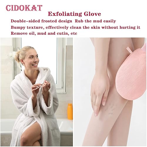 Miniatura 3 de Manopla exfoliante para exfoliante corporal, guante exfoliante Revive Glow Keesa, guante exfoliante de baño coreano, guantes exfoliantes profundos