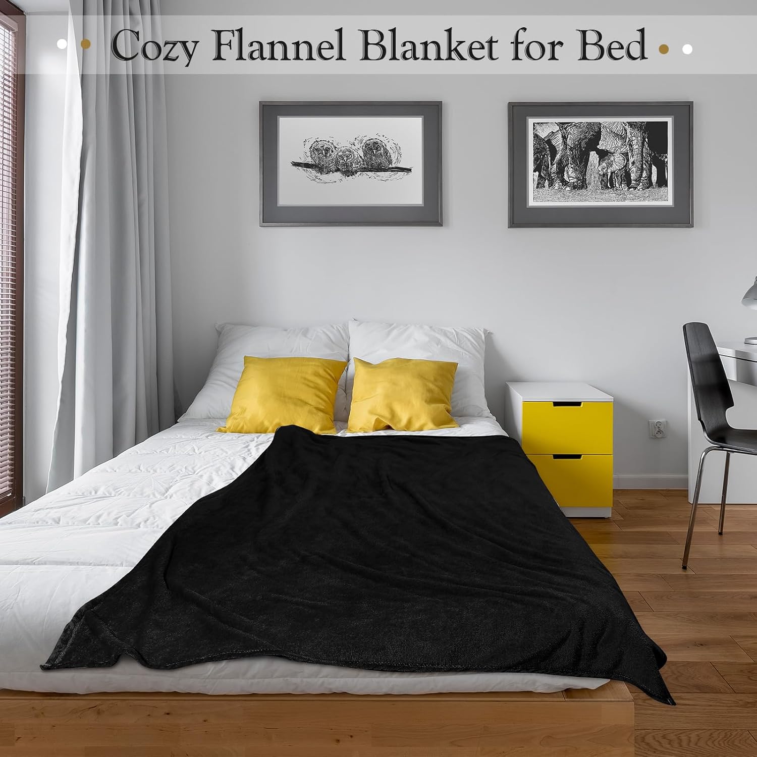 Peryiter 4 Pcs Fleece Throw Blanket Bulk Sofa Blanket Fuzzy Plush Warm Soft and Breathable Lightweight Throw Blankets for Couch for Living Room Bed Travel Couch Sofa(Multi Color,50'' X 70'') - Image 6