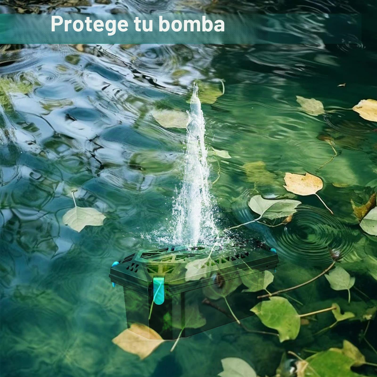Biling Juego completo de filtros para estanque, utilizado con bomba de estanque, bomba de fuente solar, filtro de cascada, sistema de filtro biológico para proteger bombas de agua y cascadas de