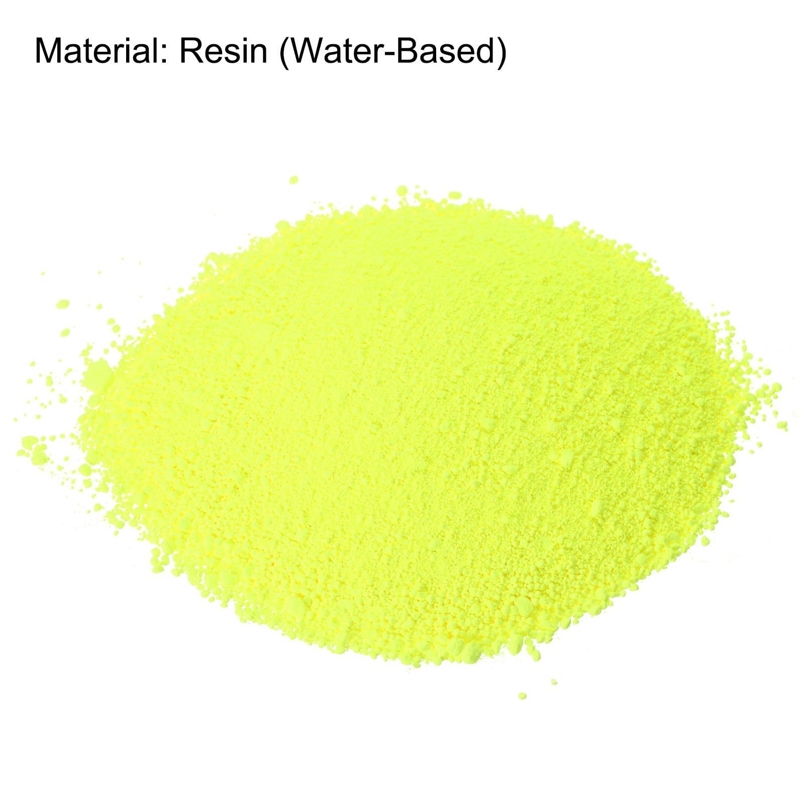 uxcell 3.5oz (100g) Fluorescent Pigment Nail Powder Neon Pigment Powder Made of Resin (Water-Based) for Ink, Coating, Leather, Printing, Lemon Yellow