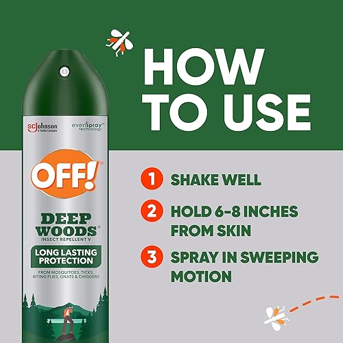 Miniatura 8 de OFF! Deep Woods - Aerosol repelente de insectos, con protección duradera contra mosquitos y garrapatas, 9 onzas