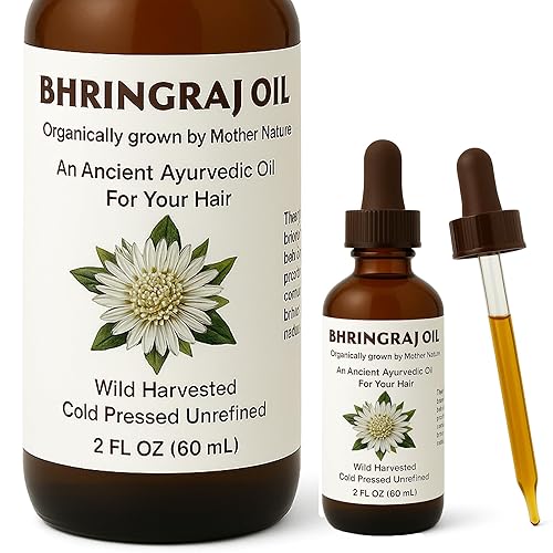 Best Nature's Bhringraj Oil  Aceite puro de Eclipta Alba indio para el crecimiento del cabello, la caspa y el enrojecimiento temprano  Limpiador