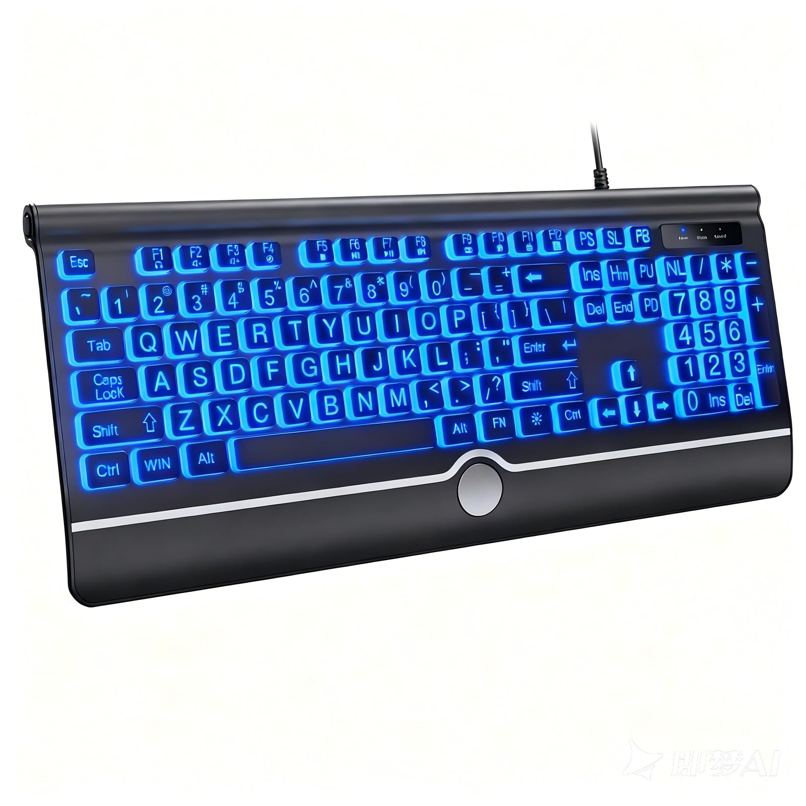 KOPJIPPOM Large Print Backlit Computer Keyboard