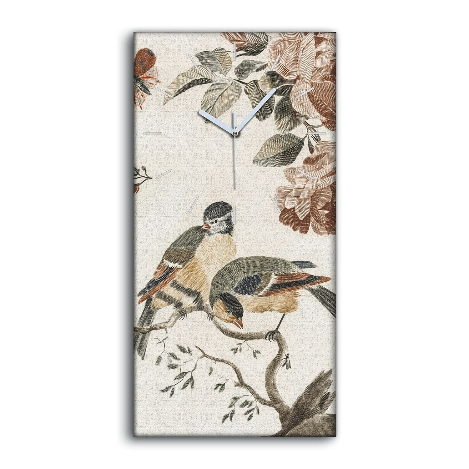 Horloge sur Toile pour Chambre et Salon Tableau Moderne Silencieux Motif Nature