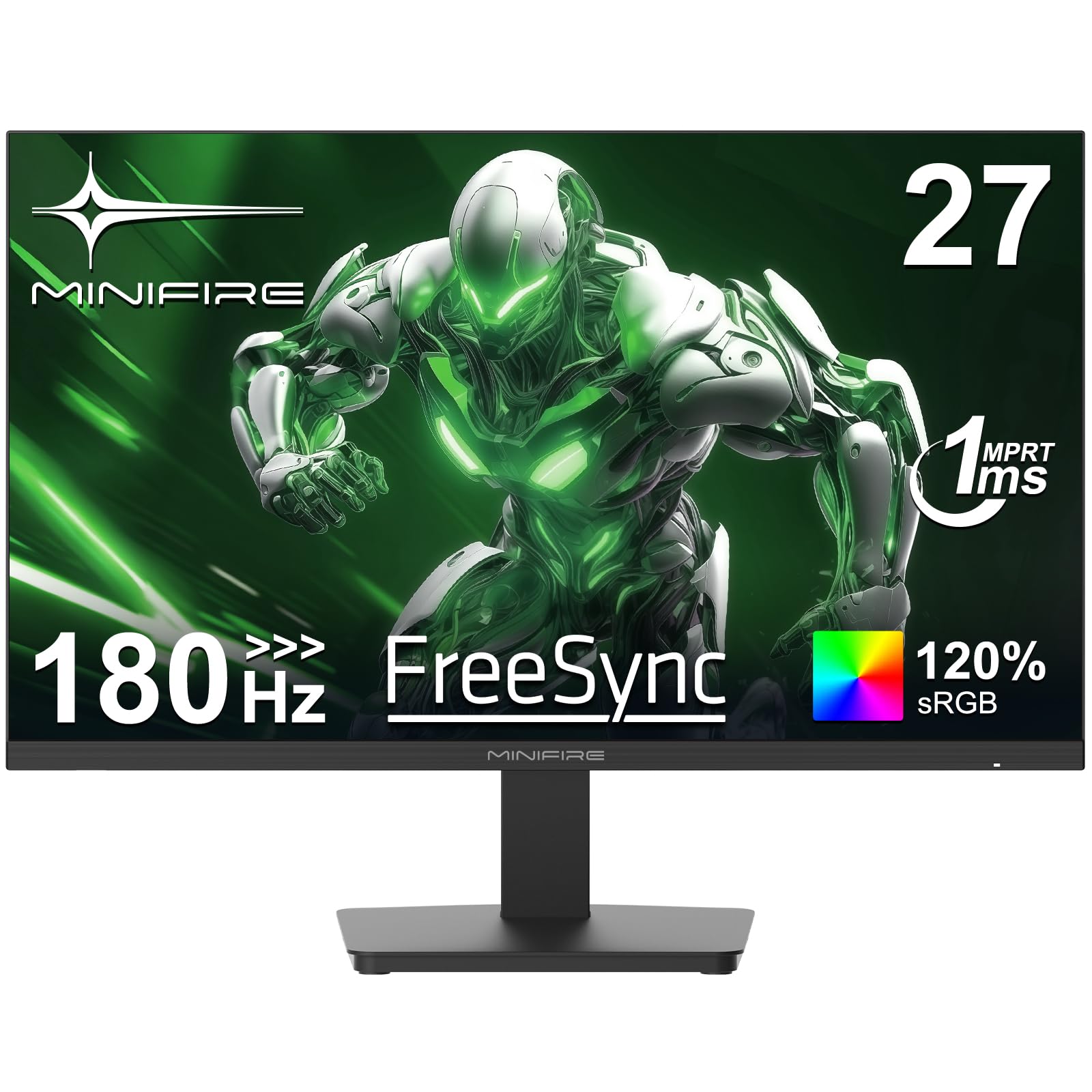 Minifire 27 Inch 180Hz Gaming Monitor, Full HD 1080p Fast IPS