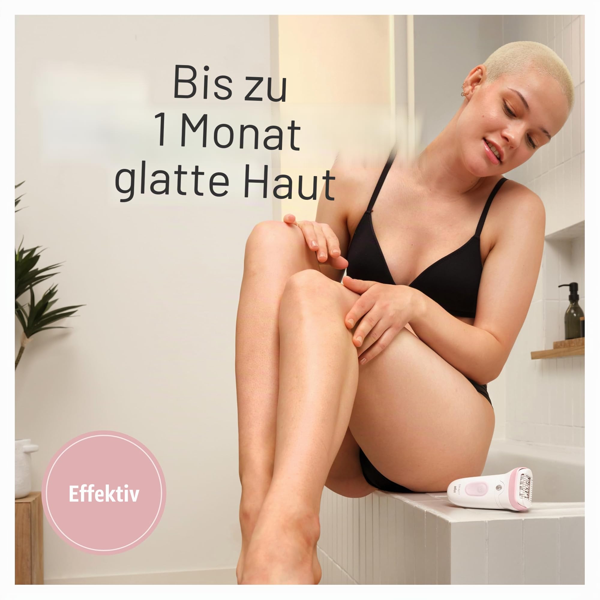 Braun Silk·épil 7 Wet & Dry Epilierer SE7‑060 - 40 Pinzetten, SmartLight, wiederaufladbar, für empfindliche Haut, inklusive Scherkopf, Trimmerkappe, Reinigungsbürste - Haarentfernung für Beine, Arme