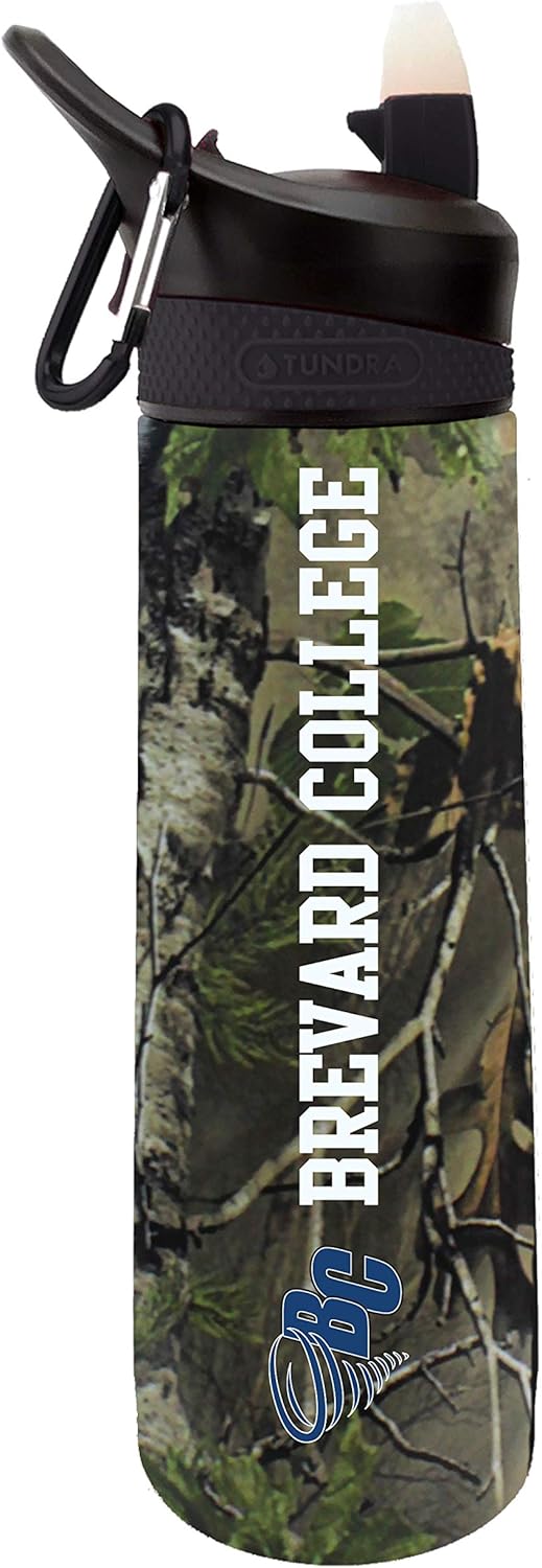 The Fanatic Group Brevard College Dual Walled Stainless Steel Sports Bottle, Design-2 - Oak