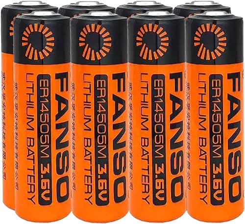 Mushuo - Paquete de 8 baterías de litio ER14505M 3.6V 2200mAh 3.6V batería de litio AA de larga duración (no recargable)