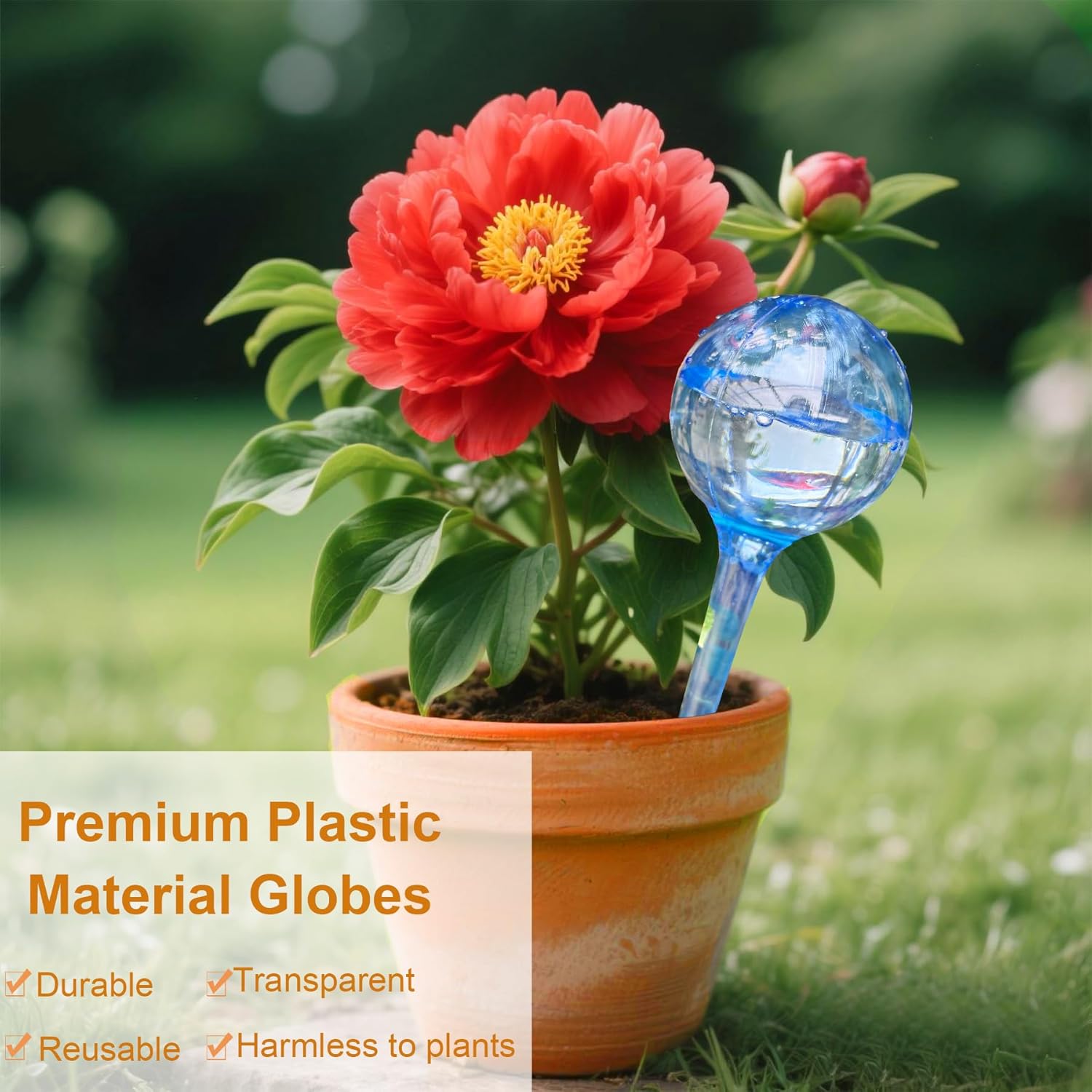 Large 12pcs Plant Watering Globes - Automatic Plant Watering Bulbs for Indoor & Outdoor Potted Plants, Durable Plastic Garden Watering Devices
