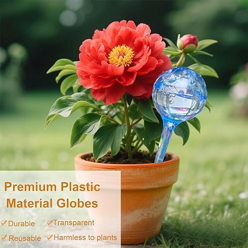 Miniatura 4 de MOONSOUND 12 globos de riego de plantas  Bombillas automáticas de riego de plantas para plantas en macetas de interior y exterior, dispositivos de