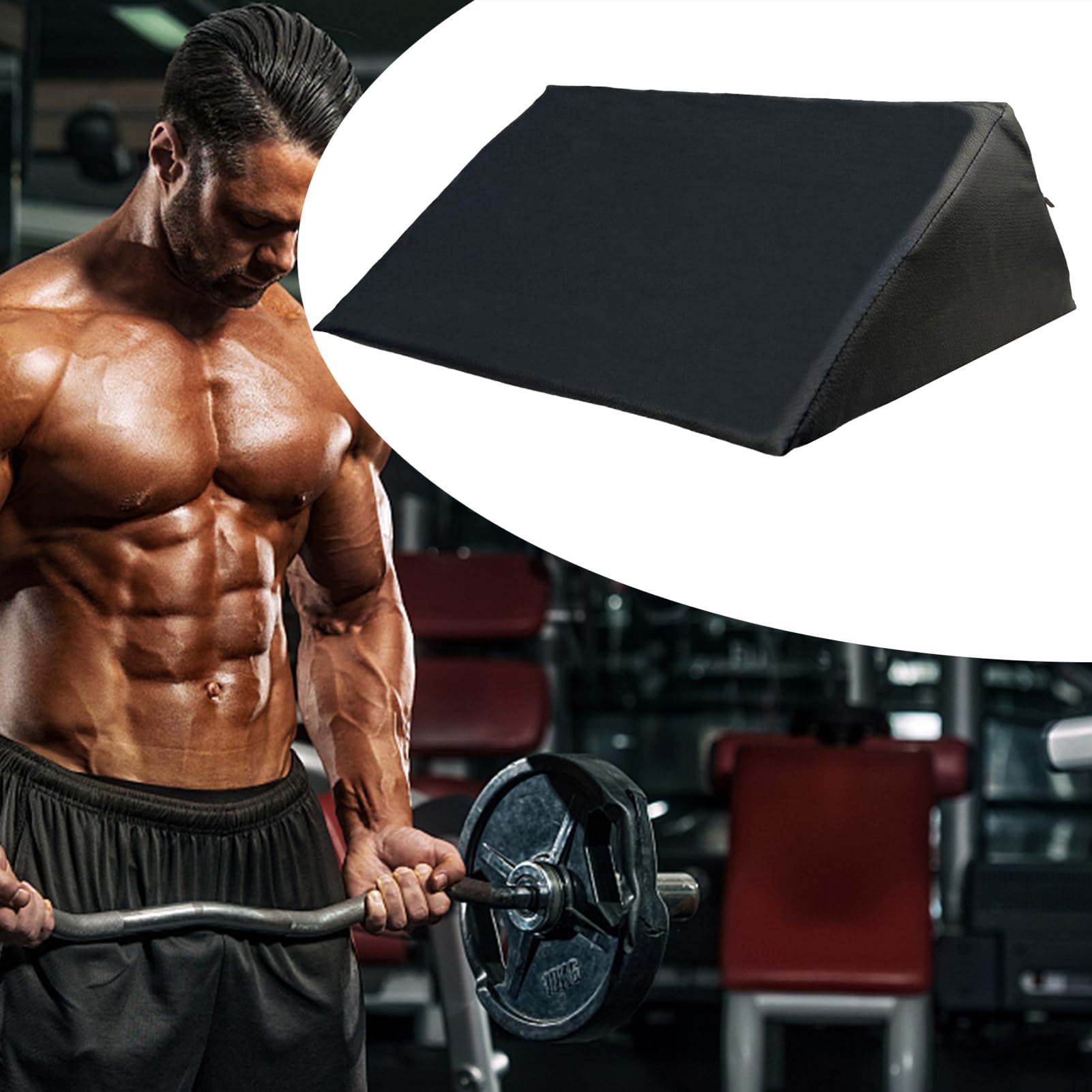 Almohadilla de predicador – Almohadilla de rizo para predicador sentado, equipo portátil de espuma, ayuda de entrenamiento para bíceps, pecho, gimnasio, entrenamiento de brazos en casa, hombres y