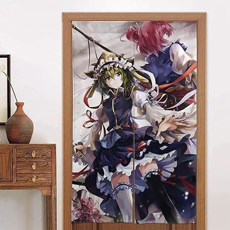 Amazon 和風 Star Heaven 東方幻想郷 東方project のれん 暖簾 アニメ 可愛い 呪術廻戦 鬼滅の刃 エヴァンゲリオン 86cm 143cm シェードカーテン シールド仕切り 間仕切り 窓掛け カーテン 断熱防寒 防音 暖簾 遮光 目隠し 和風 インテリア 壁掛け 脱衣場の目隠し 暖簾