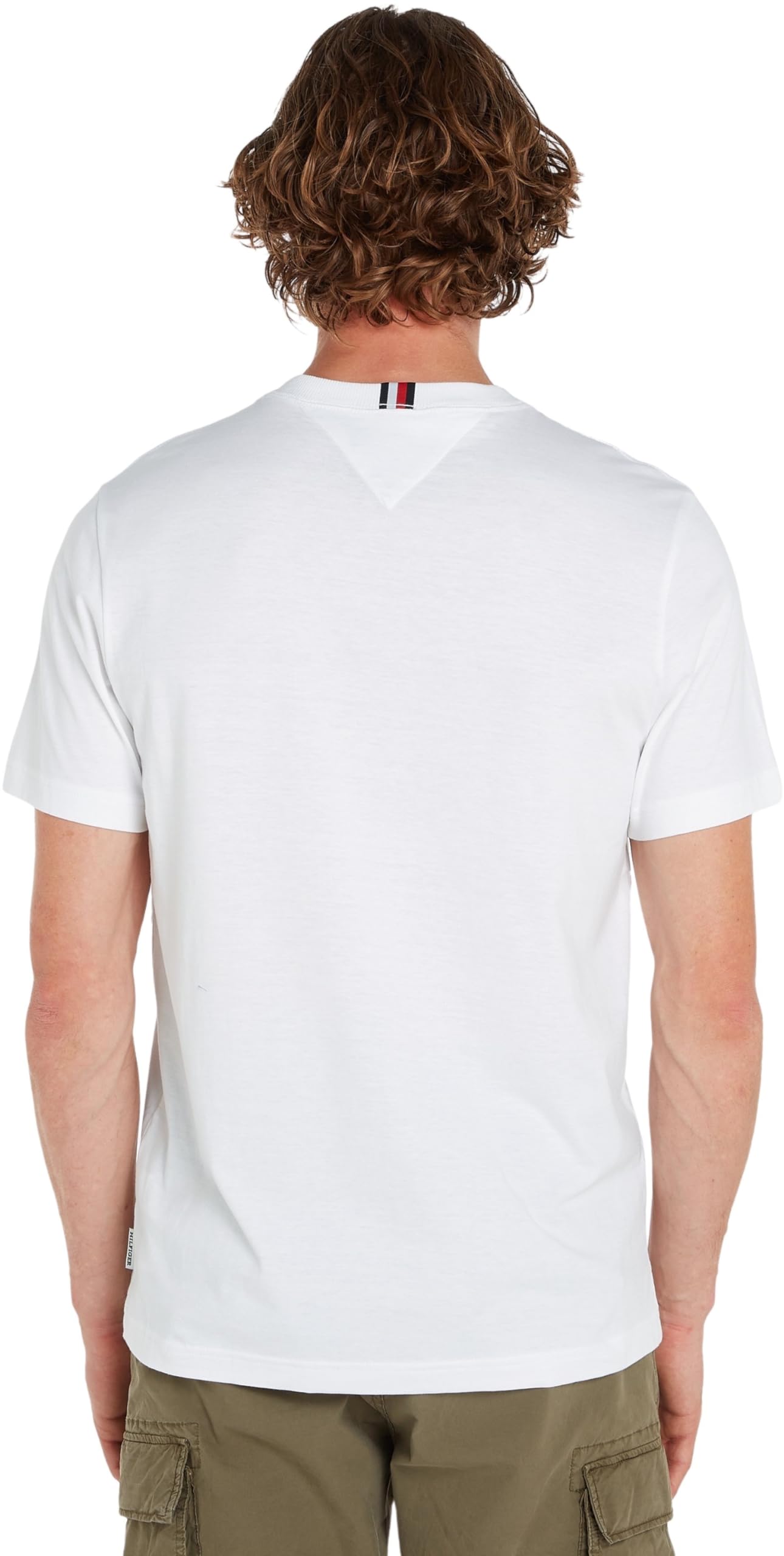 Tommy Hilfiger Herren T-Shirt Kurzarm Rundhalsausschnitt, Weiß (White), XXL – Ansicht 2