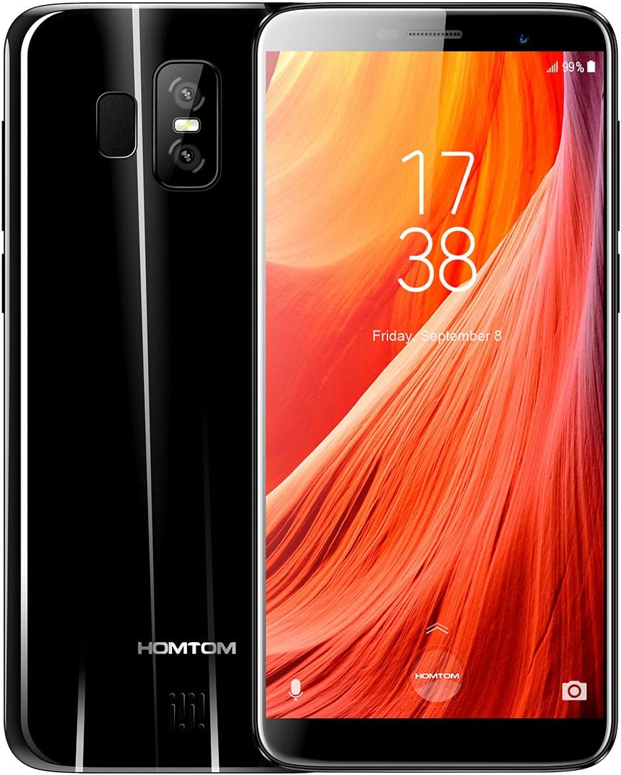HOMTOM S7-5.5" 4G FDD-LTE Smartphone, Full Display, Android 7.0 Quad Core 3GB+32GB, Cameras 13MP+2MP+8MP, Fingerprint ID, Dual SIM, Unlocked SIM-Free Mobile Phone