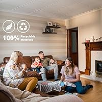 Vista 4 de Azulejos de techo profesionales impresos de 2 x 2 pies, panel de techo de PVC de 24 x 24 pulgadas, impermeable, lavable y resistente al fuego, PVC