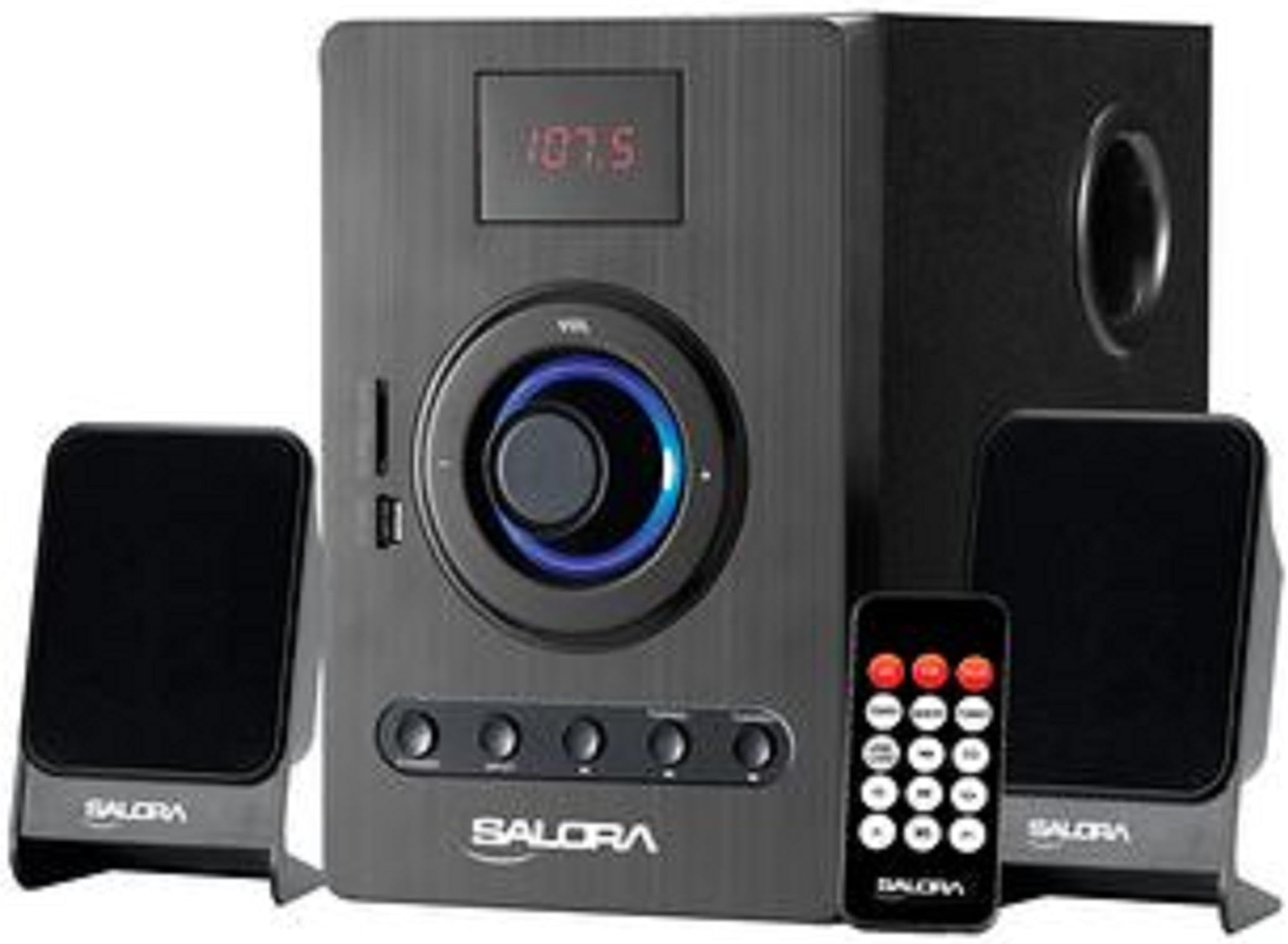 UNGROL 2.1 Channel Multimedia Speaker System - Black - USB, RCA - Stereo - MP3 - 40W RMS