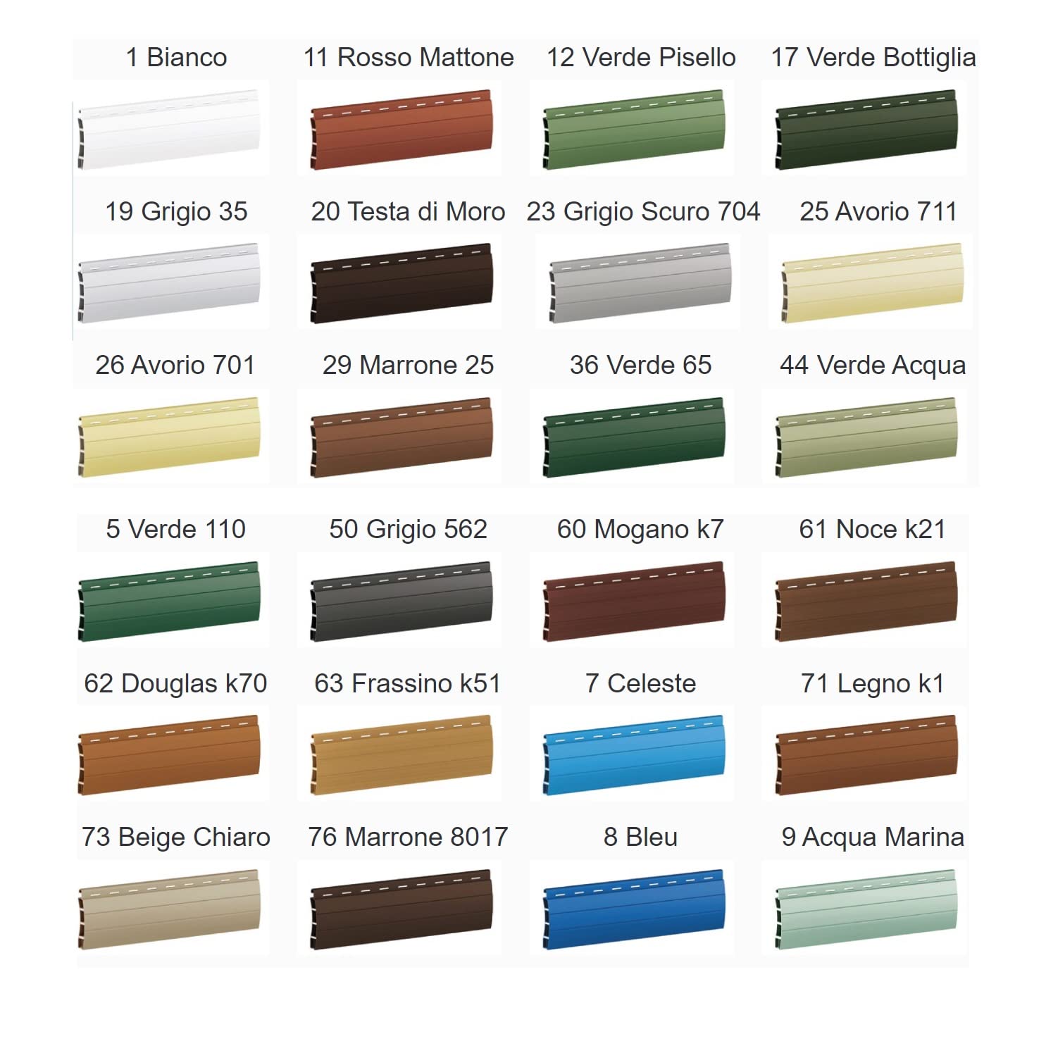 AVVOLGIBILE SU MISURA IN PVC RINFORZATO Tapparella in plastica serranda modello solero - indeformabile robusto - Kg 5/mq disponibile in vari colori e vari optional