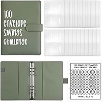 Vista 14 de Carpeta de desafío de 100 sobres Una manera fácil y divertida de ahorrar $5,050, carpeta de desafíos de ahorro, carpeta de presupuesto con sobres