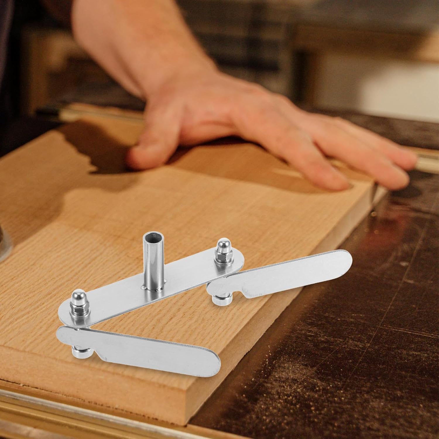 Adjustable Woodworking Marking Gauge Scriber with Quick Centering 0-60mm Line Drawing Tool for Accurate Parallel Marking and Cabinet Door Installation