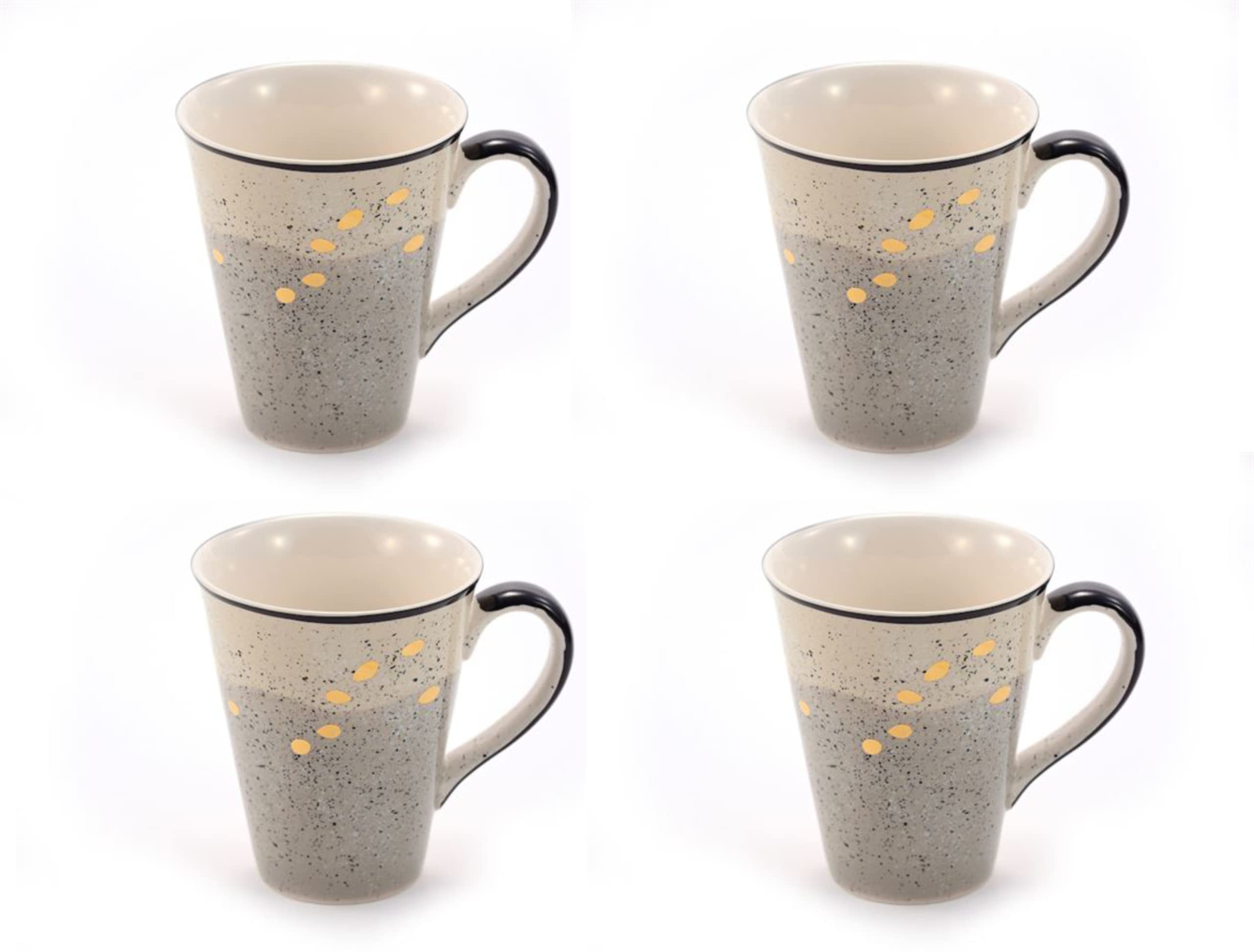 4 X NEU teemando® Becher "Sao" Keramik mit Goldauflage 0,3 l = 4 Becher