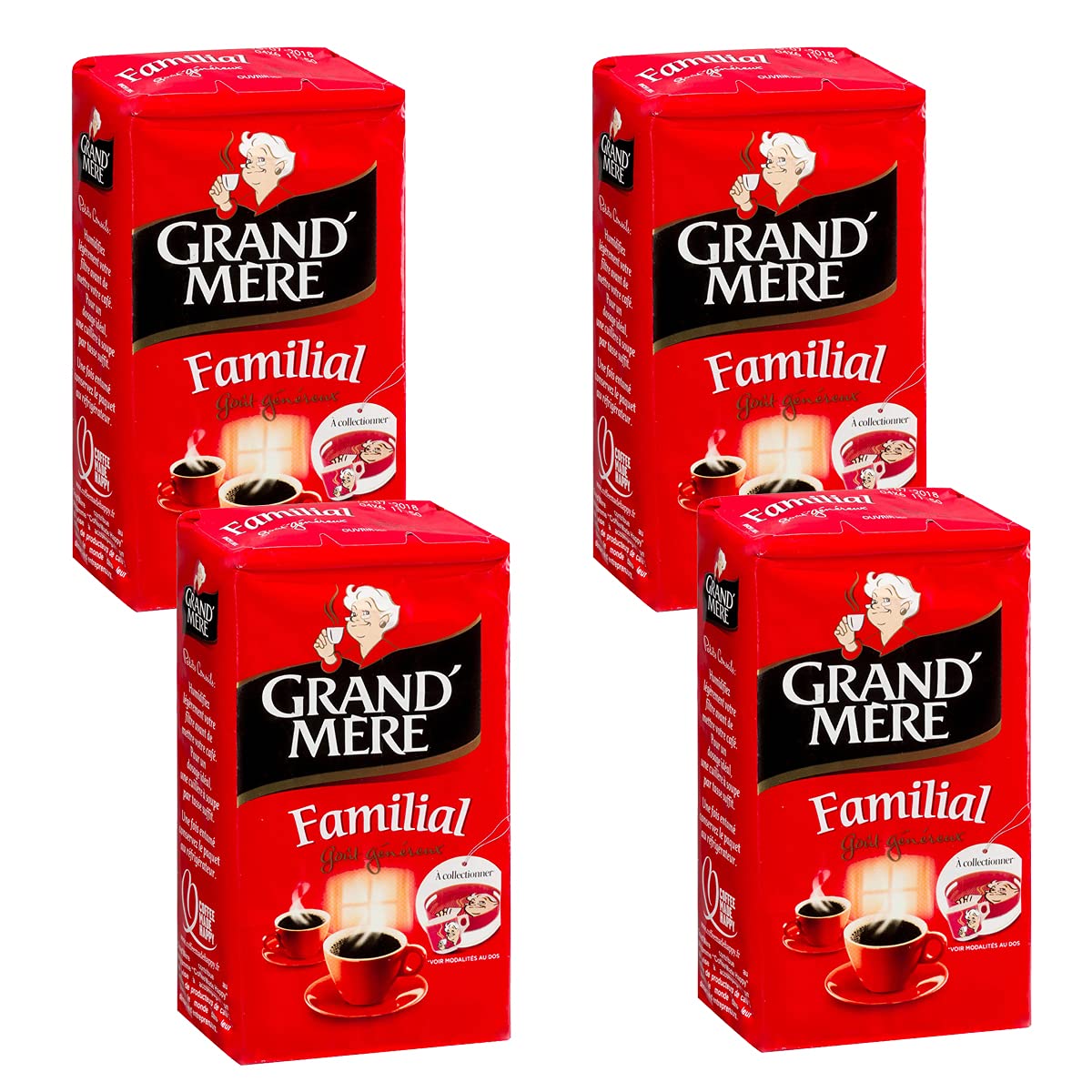 Café moulu Grand'Mère Familial 4x250g