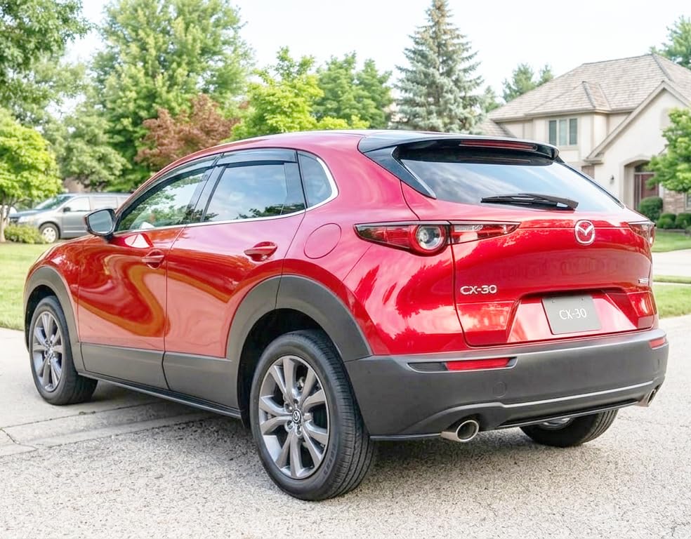 Image of 2020-2026 Tape-On Rain Guards for Mazda CX-30 Side Window Visor Deflectors 2.5 S Select Sport Preferred Premium Turbo CX30 Durable Vent Shades 2021 2022 2023 2024 2025