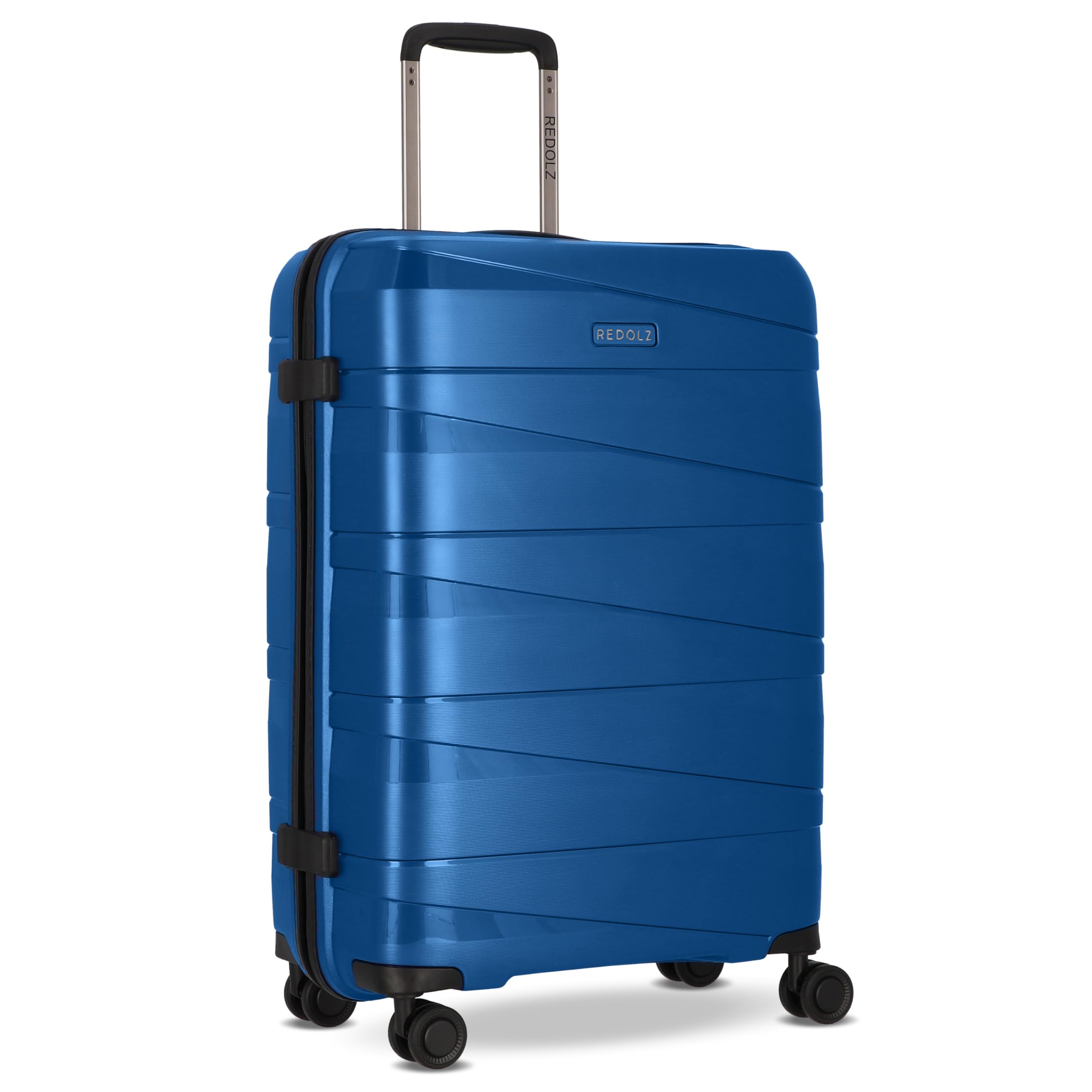 REDOLZ Hartschalen Check-in Koffer | Mittelgroßer Trolley 45 x 27 x 67 cm aus leichtem Polypropylen Material | 4-Doppelrollen & TSA (Essentials 10)