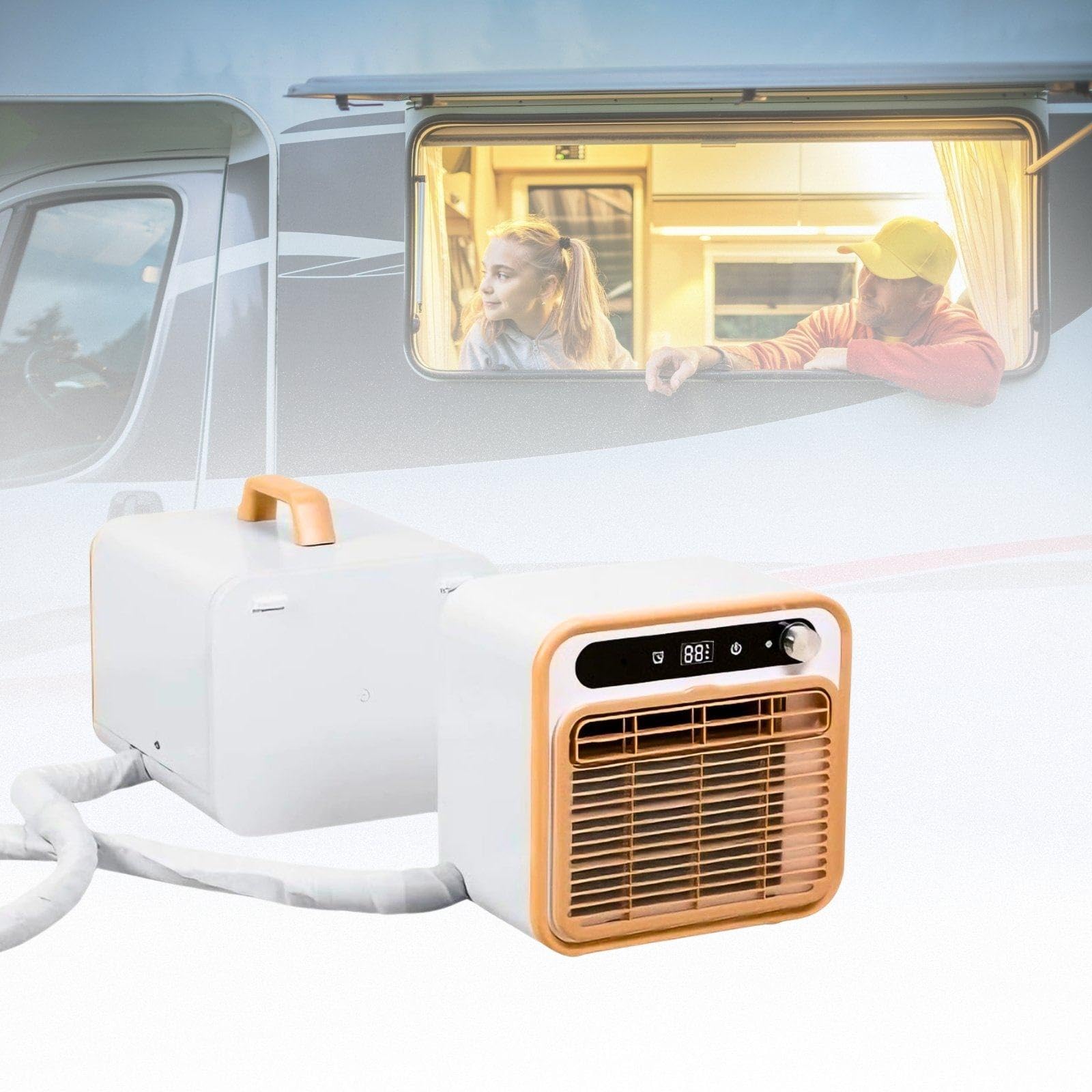 HalksuyNa Portable Mini Split Air Conditioner, 14m² Coverage Air Cooler with1-meterconnectingpipe