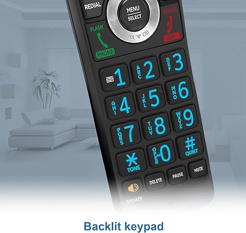 Miniatura 5 de AT&T GL2101-1M - Teléfono inalámbrico DECT 6.0 con bloqueo e identificación de llamadas, altavoz de auricular a dúplex completo, pantalla