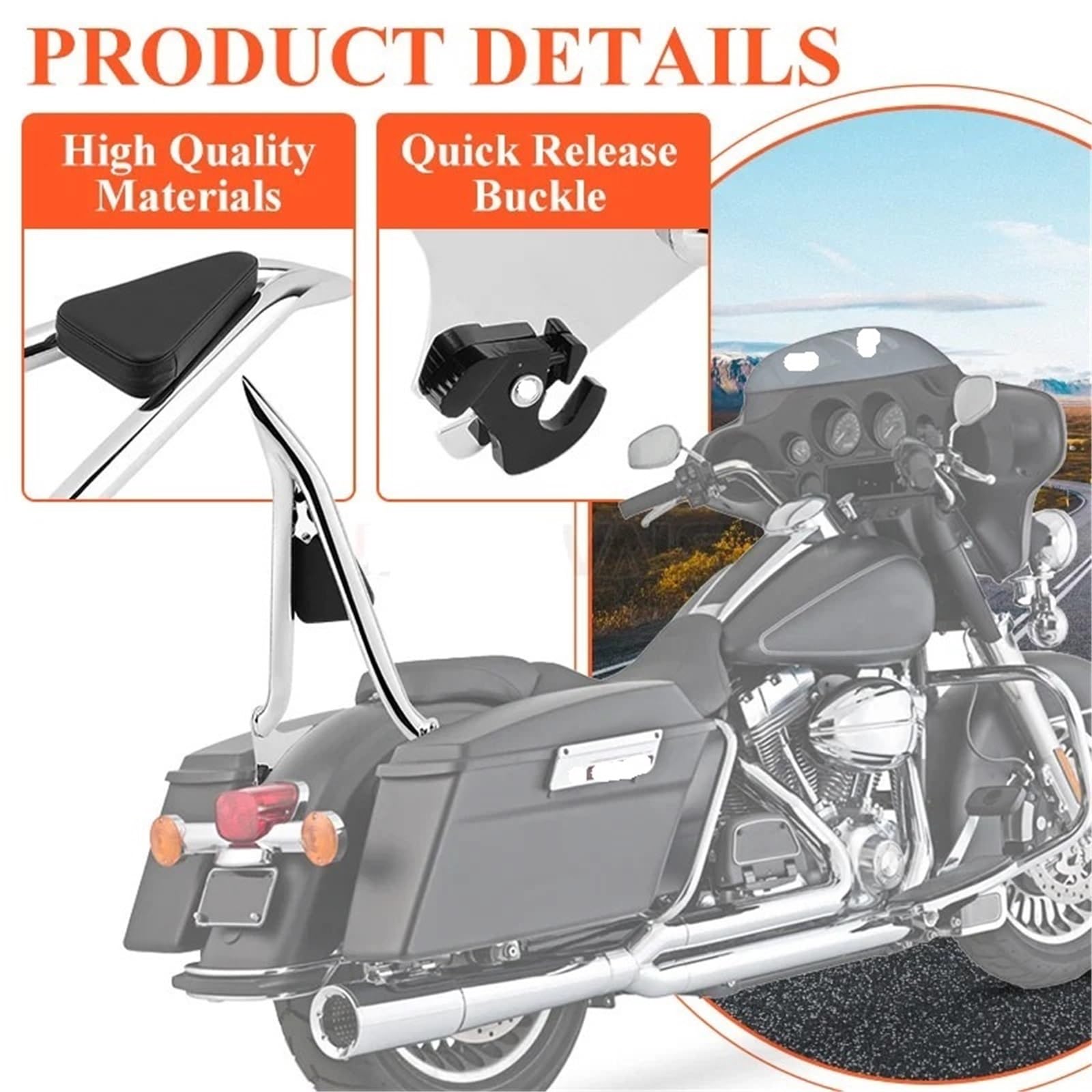 podpórki pod plecy Do Harley Touring Street Glide Road