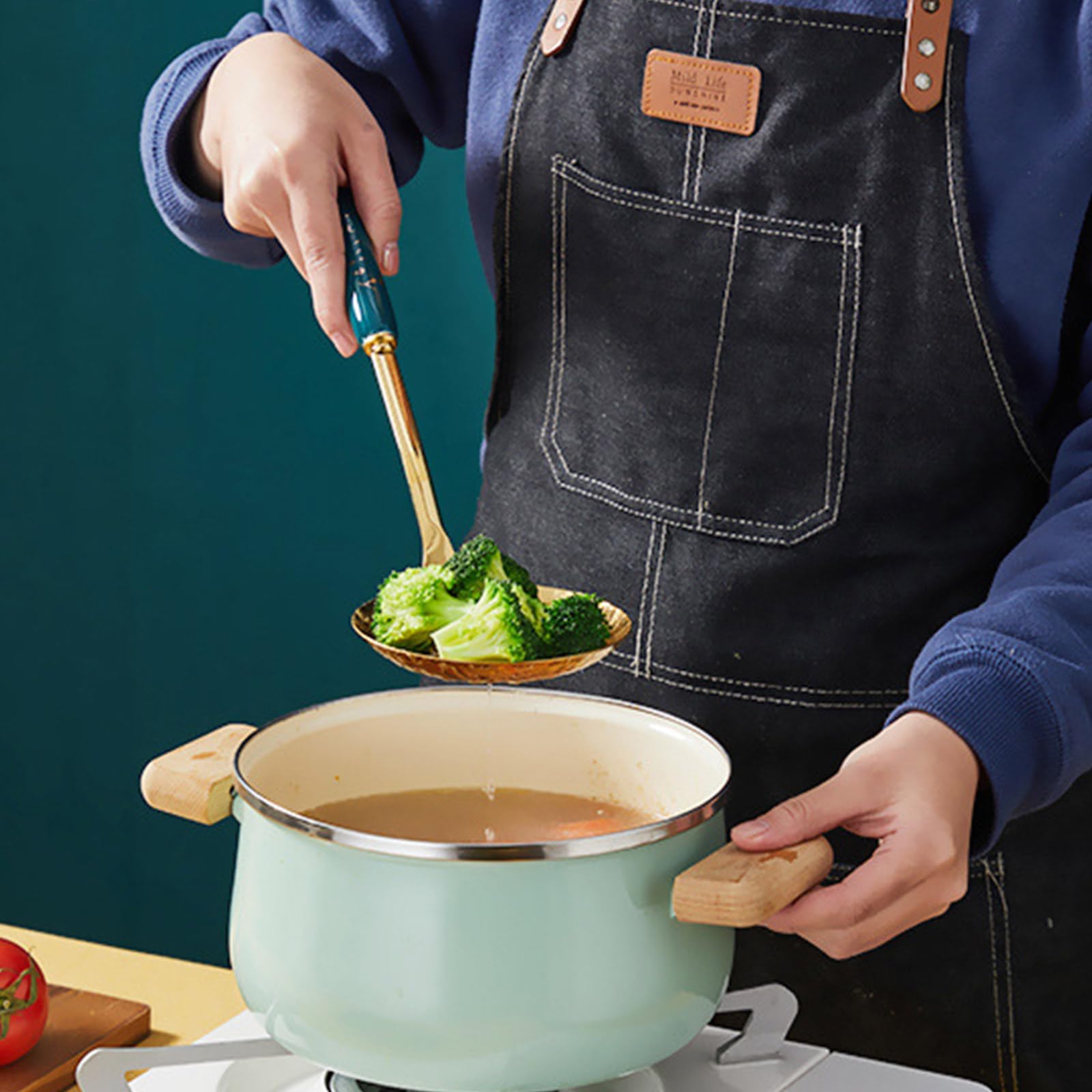 Küchenutensilien-Set, 201 Edelstahl, Kochutensilien-Set, Pfannenwender, Schöpflöffel, Löffel, einfaches Kochen
