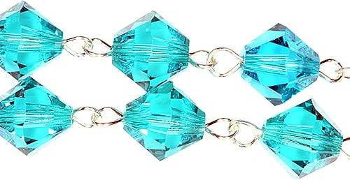 Miniatura 4 de Rosario de cristal o cristal austriaco de una década o bolsillo automático (cierre para colgar), incluye tarjeta sagrada, significado del mes de