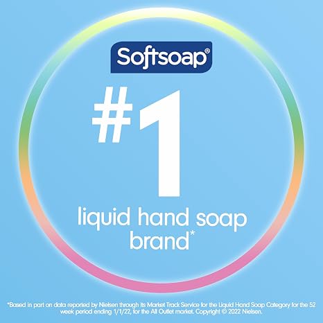 Softsoap Moisturizing Liquid Hand Soap Refill, Refreshing Clean, 128 fl oz | Paraben-Free, Phthalate-Free, Washes Away Germs, for Bathroom & Kitchen, Gentle on Hands, Bulk Size