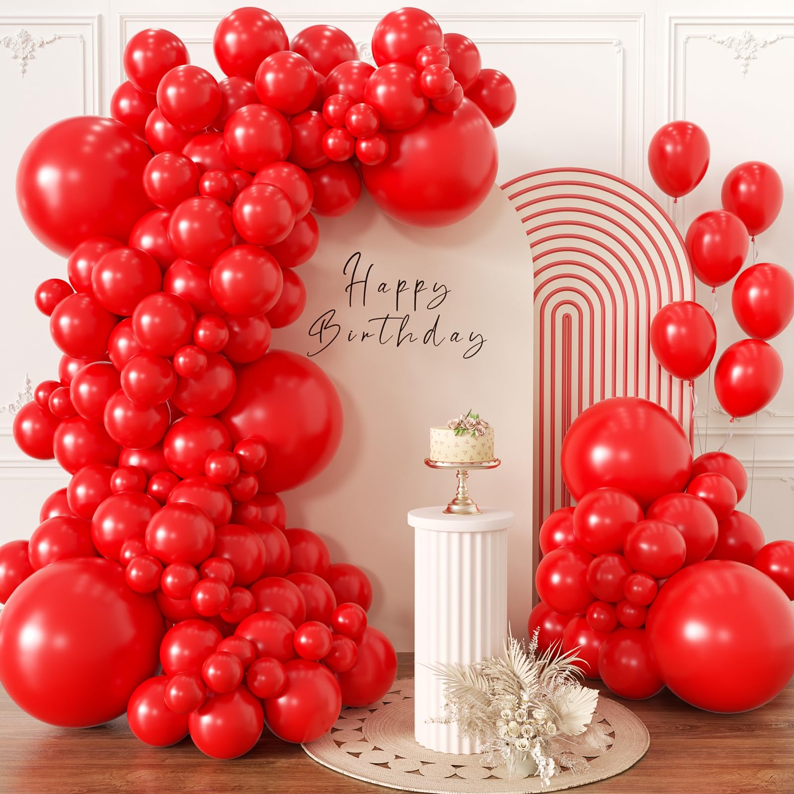 KALOR Red Balloons 110 Pcs Different Sizes 18 12 10 5 Inch Latex Balloons Kit for Birthday Baby Shower Wedding Graduation Party Decorations